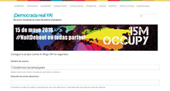 Desktop Screenshot of 15o.democraciarealya.es