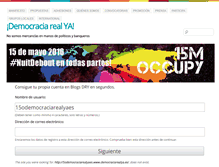 Tablet Screenshot of 15o.democraciarealya.es